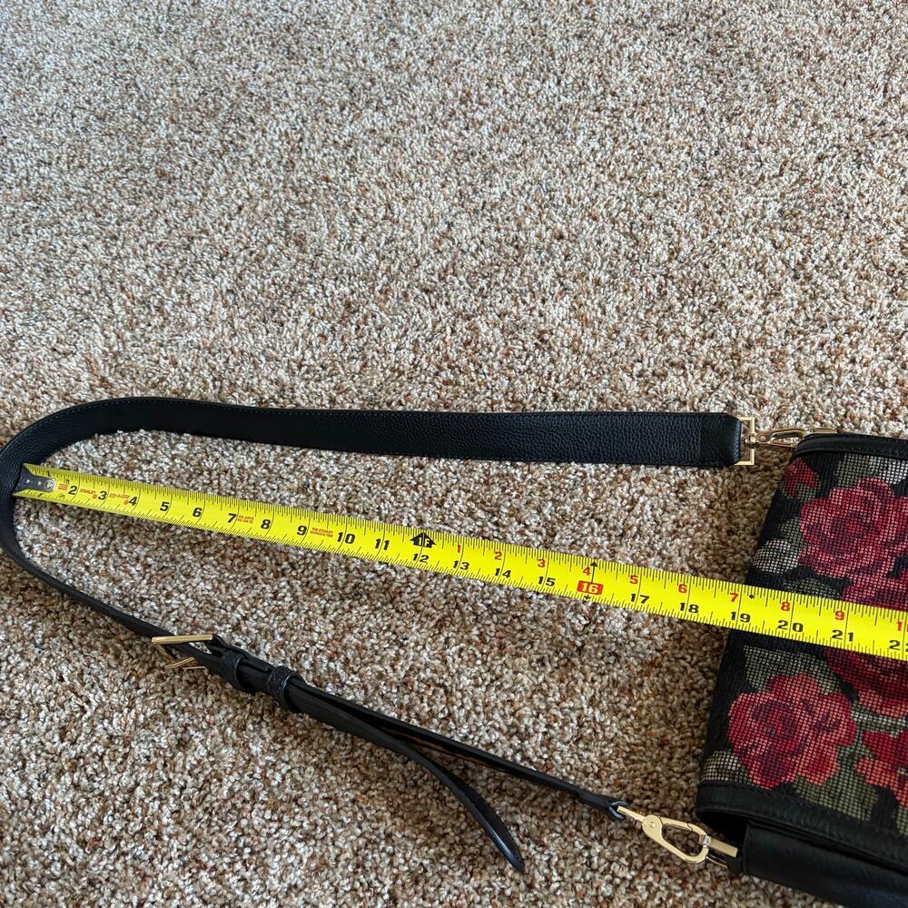 Kate Spade NY Seeley Lane Rae Crossbody Shoulder Bag Rose Embroidered Leopard - Picture 13 of 13